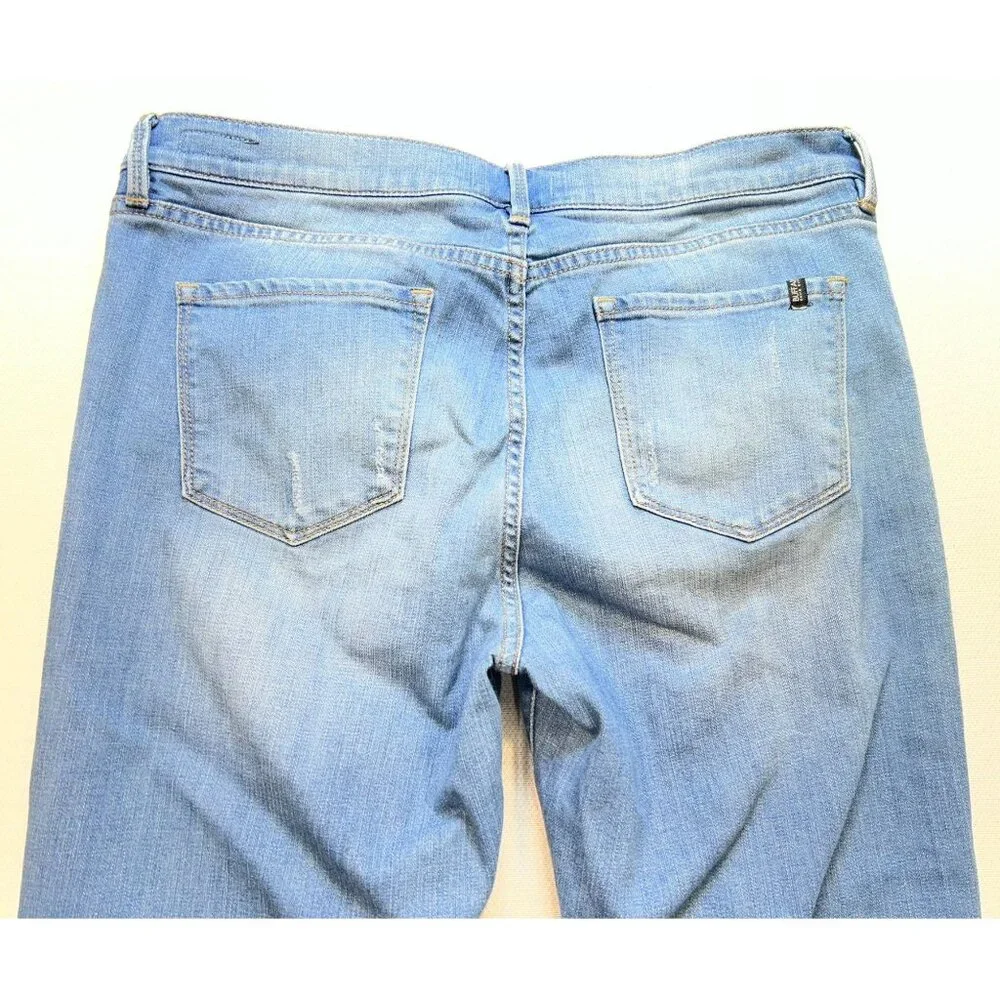 Buffalo David Bitton Womens Faith Jeans 31 Mid Rise Cropped Stretch Distressed